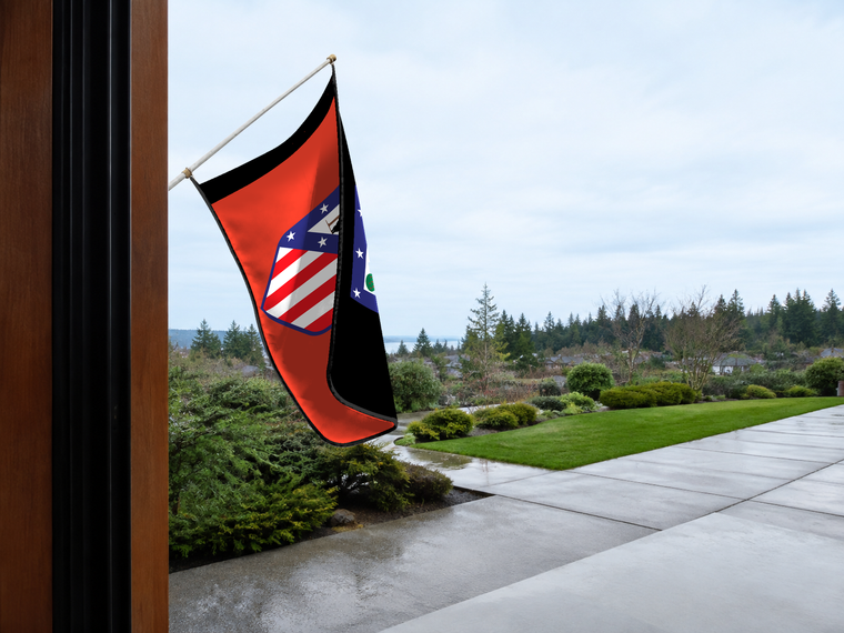 Atlético Madrid Authentic Gameday Flag — approved one-scene environment view — EXO R89 — item_id=euro-soccer-atletico-madrid — source_sha256=536eb4d783e696e38138c2c660291e14829a69177c307a7d5d79e9b8feafbf3f
