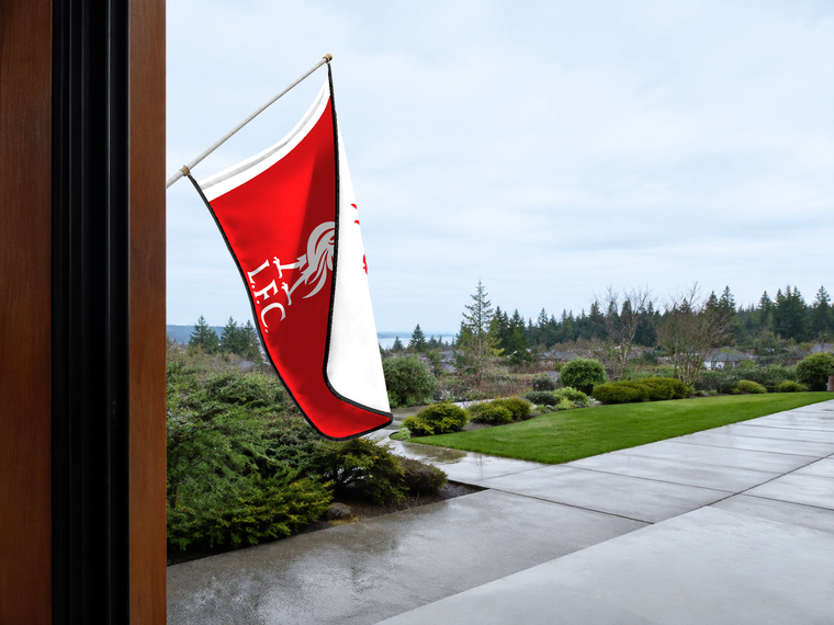 Liverpool Authentic Gameday Flag — approved one-scene environment view — EXO R89 — item_id=euro-soccer-liverpool — source_sha256=002631b26ce0740444ae8e1616e639337199d96dca4f1ef4fbf95371928c1fa8