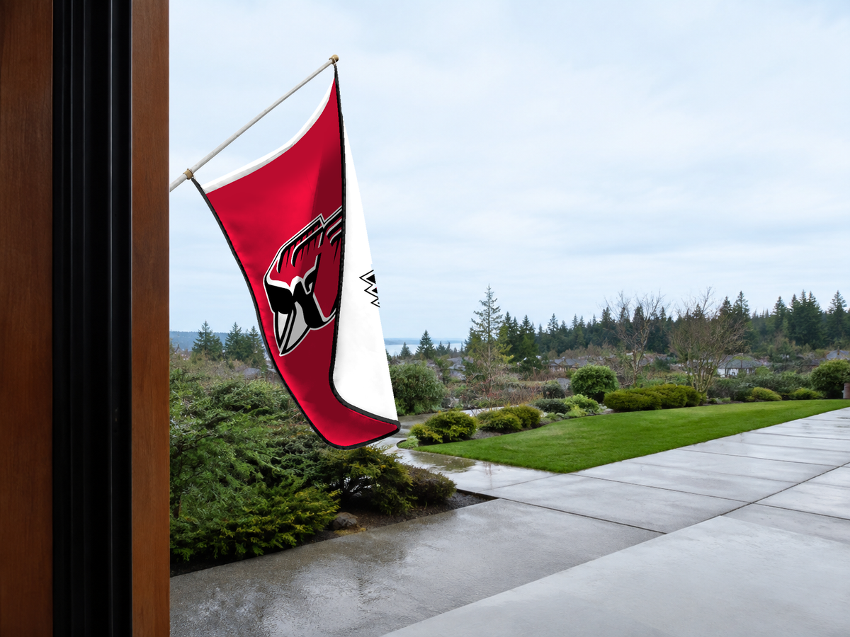 Ball State Cardinals Authentic Gameday Flag — approved one-scene environment view — EXO R89 — item_id=ncaa-fbs-ball-state-cardinals — source_sha256=dd531aac91f70e1c911fb1c91358e33d97e6d3686dad2d231a089b8da347d9fc