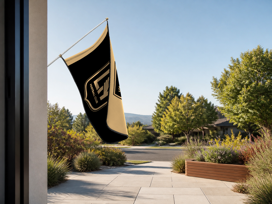 LAFC Authentic Gameday Flag — approved one-scene environment view — EXO R89 — item_id=mls-lafc — source_sha256=83135c8054a75ea3f57de3e4228b44b2f441413ee1c5b94cb78f7c974a67c7a2