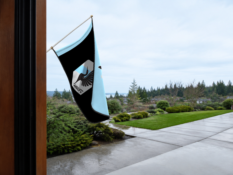 Minnesota United FC Authentic Gameday Flag — approved one-scene environment view — EXO R89 — item_id=mls-minnesota-united-fc — source_sha256=c303f0d854a7fe5154fabbdc4ba60003ae7e1b33464134ff8248e82736c0ac39