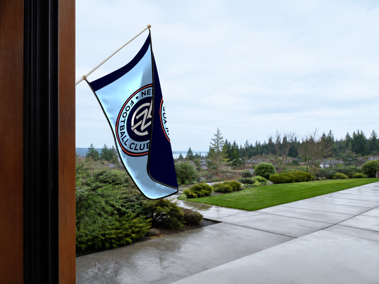 New York City FC Authentic Gameday Flag — approved one-scene environment view — EXO R89 — item_id=mls-new-york-city-fc — source_sha256=456372b92af8cf399e6d45384852ec73ecc7d63d4cfa7c87aca9b1a33cfb5383