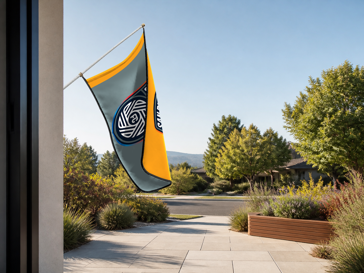 San Diego FC Authentic Gameday Flag — approved one-scene environment view — EXO R89 — item_id=mls-san-diego-fc — source_sha256=1aaa958ba4a8a6dfc4af1a50889a5bd9f9e07e1419927a5cc34294fb97828e7b