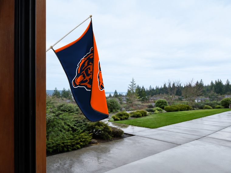 Chicago Bears Authentic Gameday Flag — approved one-scene environment view — EXO R89 — item_id=nfl-chicago-bears — source_sha256=588d9fcf11a6eae81c47ef0c79210e0b8f582ba2febb0b540d6d57c639567a71