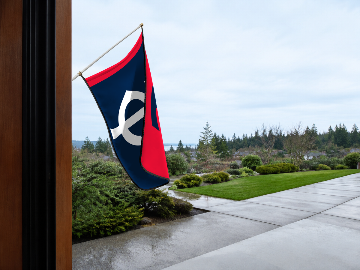 Minnesota Twins Authentic Gameday Flag — approved one-scene environment view — EXO R89 — item_id=mlb-minnesota-twins — source_sha256=bd8bca9016946cb3506aeb092b69c2d10144ae6ddd7071bd186394699786ef7d