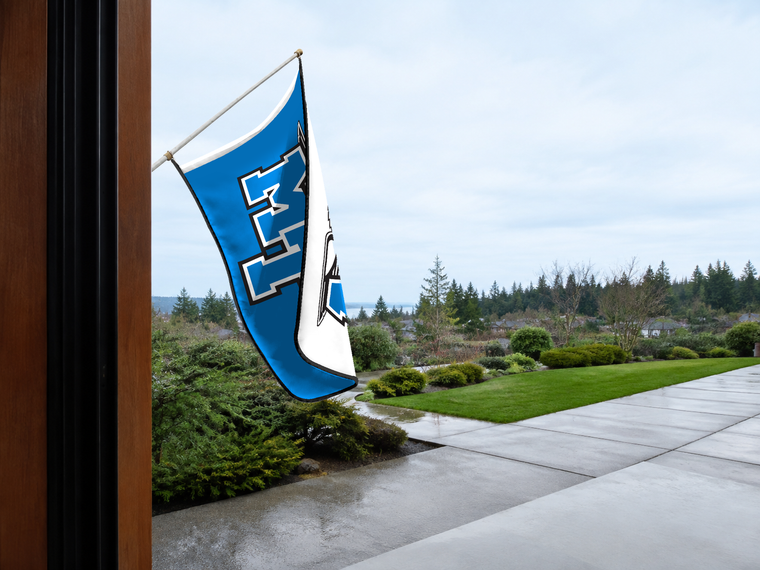 Middle Tennessee Blue Raiders Authentic Gameday Flag — approved one-scene environment view — EXO R89 — item_id=ncaa-fbs-middle-tennessee-blue-raiders — source_sha256=3e93b99cfb42254693a0cdc52f12d0f4247f4ca89004af46efc1d109abf1e083