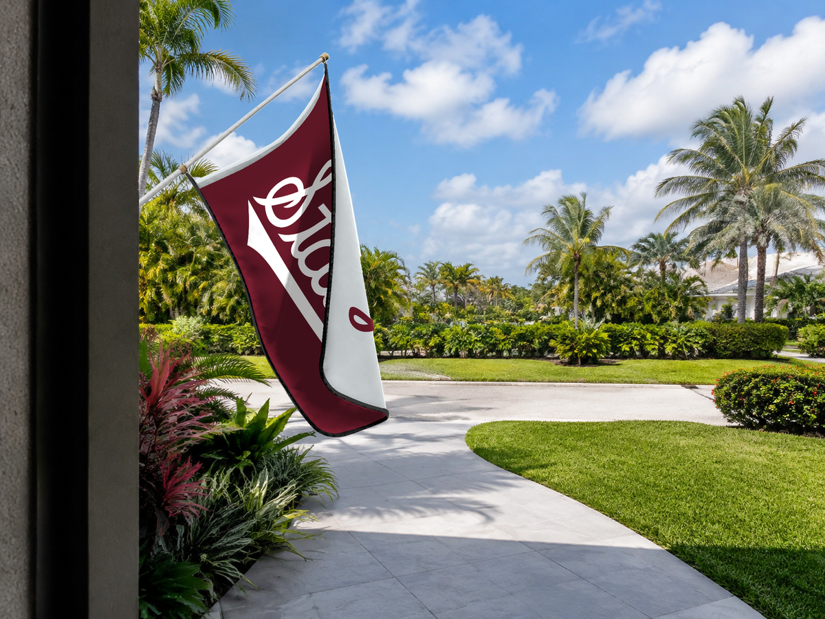 Mississippi State Bulldogs Authentic Gameday Flag — approved one-scene environment view — EXO R89 — item_id=ncaa-fbs-mississippi-state-bulldogs — source_sha256=17b35741a911c3fcade066f5f49dd7966cb5c1768ea80c60e725dc6131d3bd62