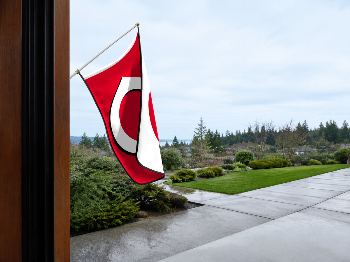 Cincinnati Reds Authentic Gameday Flag — approved one-scene environment view — EXO R89 — item_id=mlb-cincinnati-reds — source_sha256=c74aedcb673c5bb3d351ca251fee000b0b82a6d2f3961cbf7b3618347ff1464f