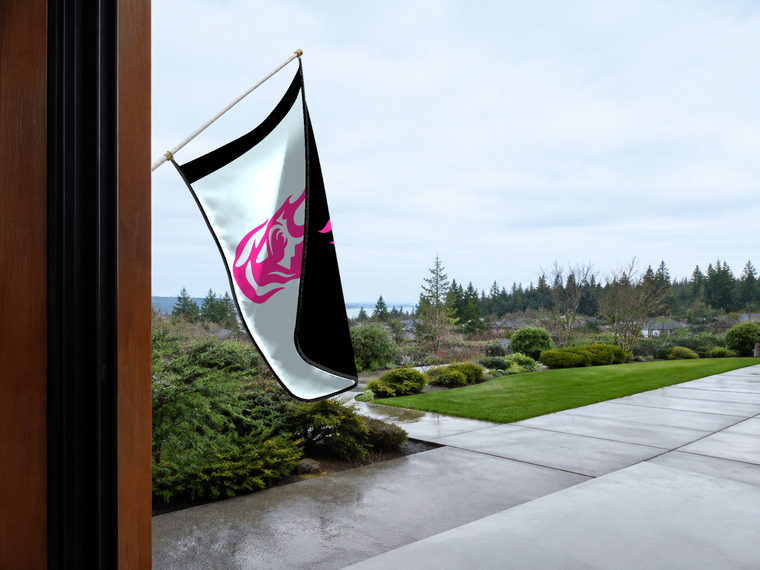 Portland Fire Authentic Gameday Flag — approved one-scene environment view — EXO R89 — item_id=wnba-portland-fire — source_sha256=49c9e8af314e77ff4c7fa9e9368a740336e46a92d4eee27b6773cd3df40891e2