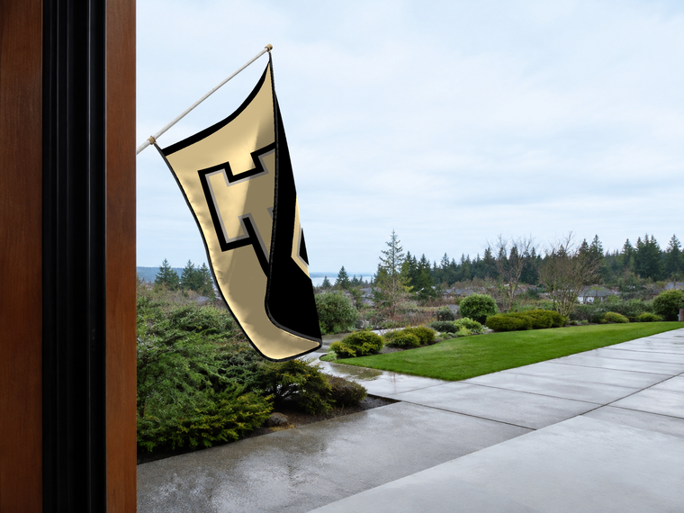 Purdue Boilermakers Authentic Gameday Flag — approved one-scene environment view — EXO R89 — item_id=ncaa-fbs-purdue-boilermakers — source_sha256=9fbc8a26963caae50aa5b23fabd053aa2379d091696e8cf92fa655faac402980