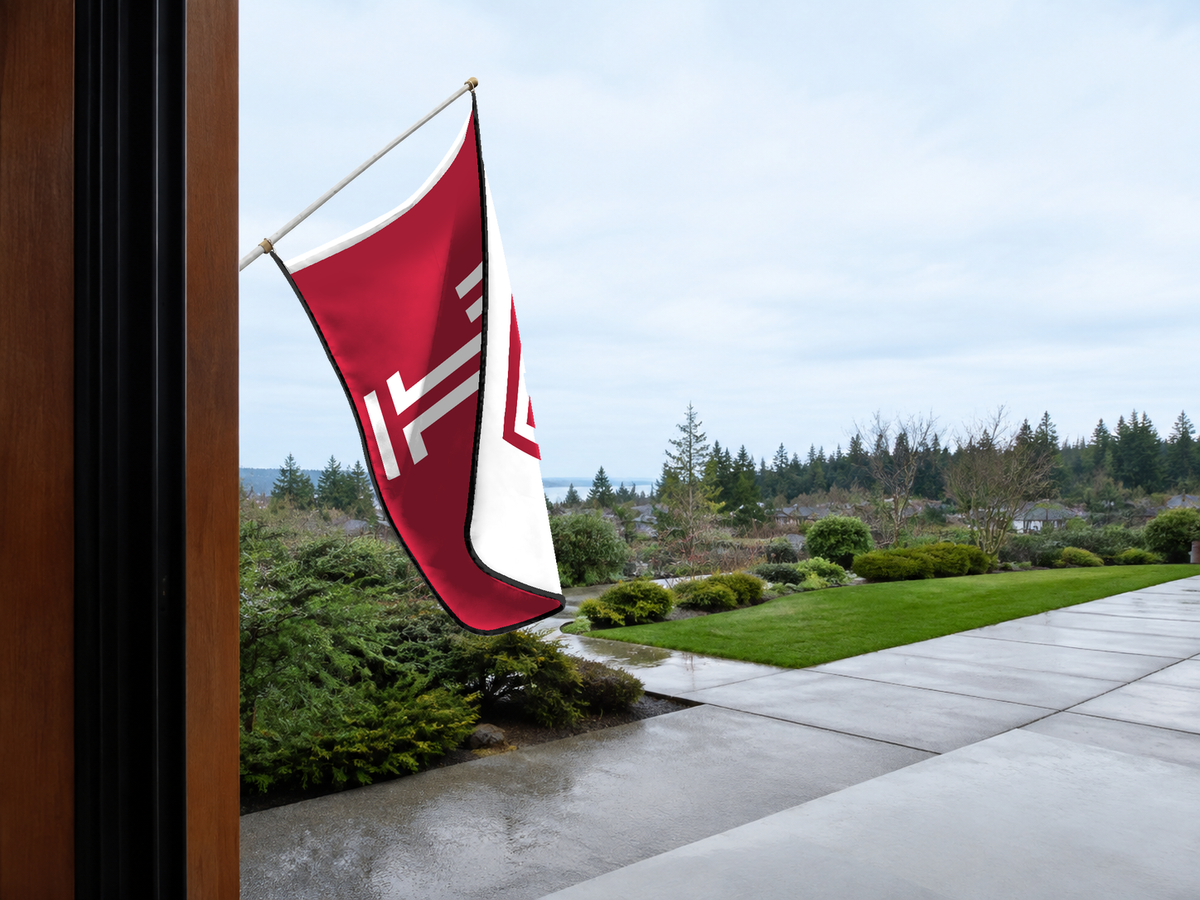 Temple Owls Authentic Gameday Flag — approved one-scene environment view — EXO R89 — item_id=ncaa-fbs-temple-owls — source_sha256=a3a5c1ac53e15d6495b3287588fd7efd302aee9d22126d4ab761114af354d48a