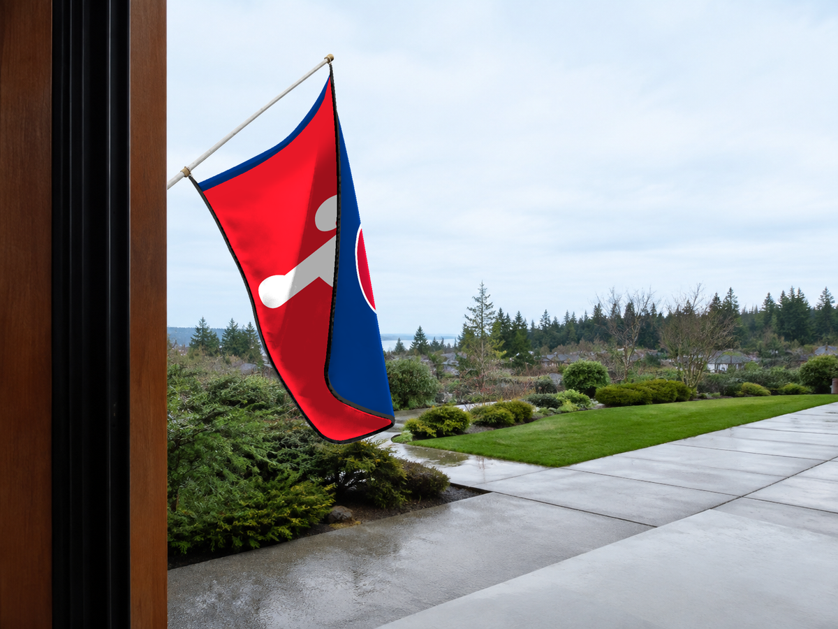 Philadelphia Phillies Authentic Gameday Flag — approved one-scene environment view — EXO R89 — item_id=mlb-philadelphia-phillies — source_sha256=45af6d60b2dfa2714a9c2096ca1c8d6638674bb218593f762876ee023d38c3d1