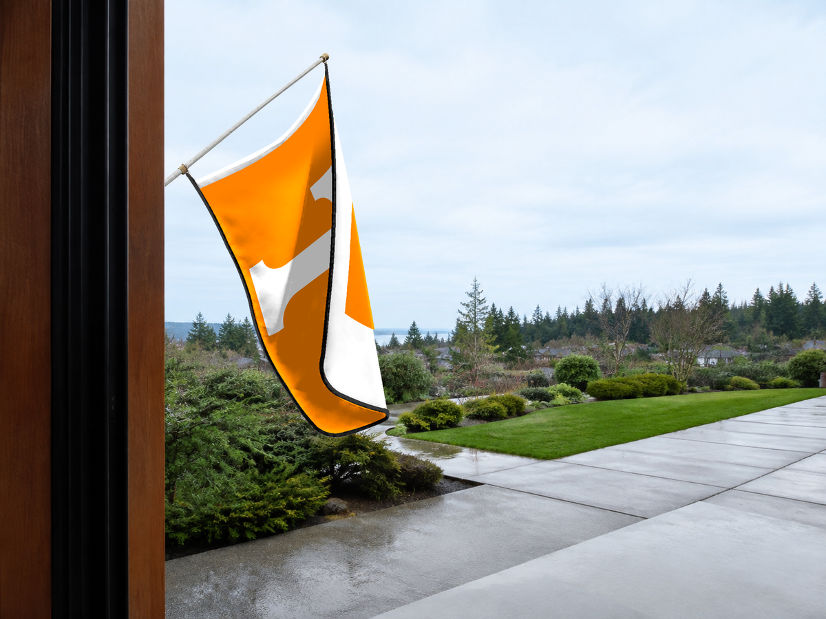 Tennessee Volunteers Authentic Gameday Flag — approved one-scene environment view — EXO R89 — item_id=ncaa-fbs-tennessee-volunteers — source_sha256=51072d17a608f916f332b0b5af9d23a9f1b80e552aaafd27d52093358aa40bf4