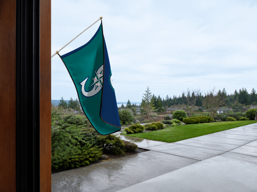 Seattle Mariners Authentic Gameday Flag — approved one-scene environment view — EXO R89 — item_id=mlb-seattle-mariners — source_sha256=1c210ce5bb0ab103b6da4bba4b0459beb75a79fd7fc4ed0490c91d0b6714d403