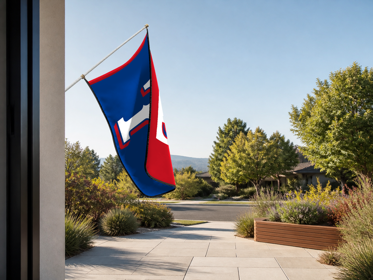 Texas Rangers Authentic Gameday Flag — approved one-scene environment view — EXO R89 — item_id=mlb-texas-rangers — source_sha256=d0ca83e17f8c2848725b38874327e87c4934635deee450bf9547b964825920ed