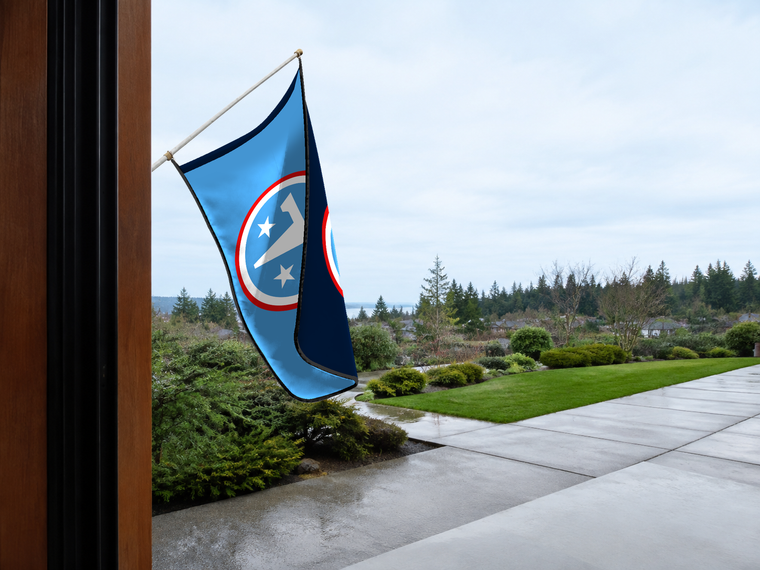 Tennessee Titans Authentic Gameday Flag — approved one-scene environment view — EXO R89 — item_id=nfl-tennessee-titans — source_sha256=a04f23a43c022562e6b060d8ab75cf5bd8c58f5ed0109bfd6e0e379d1cddcd2b