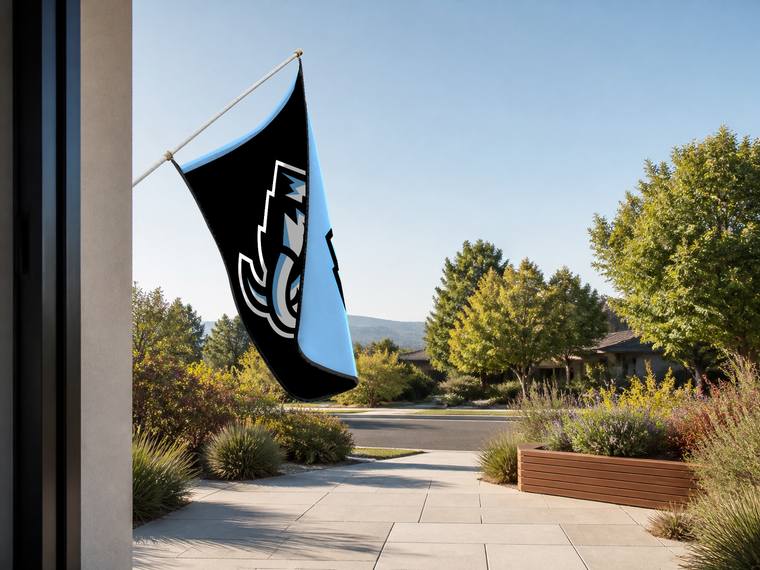 Utah Mammoth Authentic Gameday Flag — approved one-scene environment view — EXO R89 — item_id=nhl-utah-mammoth — source_sha256=50c4e0ee0a26139a4156ec31349be623c67163342d981253bb166d46d0492aa2