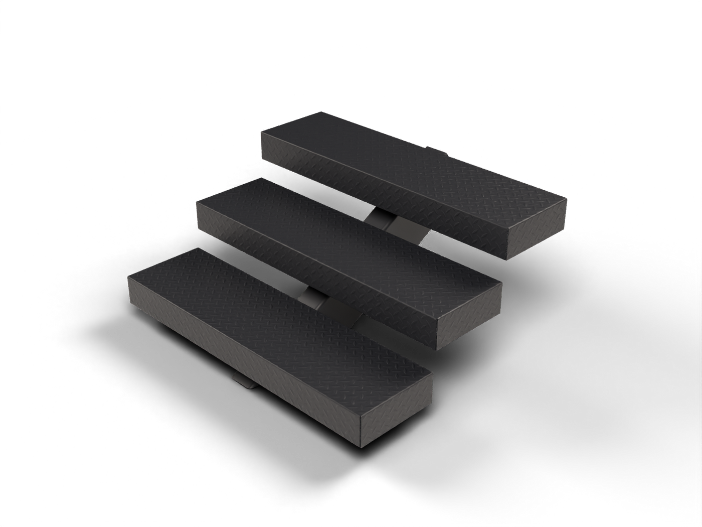 DSFM - DiaTread Floating Stair for Mono Stringer - IBC — MAT_TREADBRITE_3003_H22 / FIN_BLACK