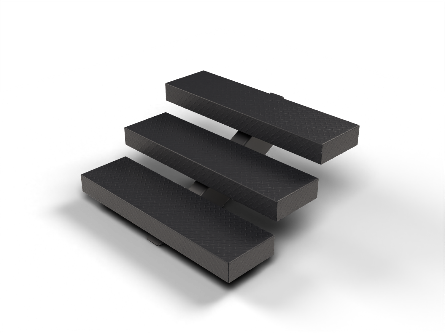 DSFM - DiaTread Floating Stair for Mono Stringer - IBC — MAT_TREADBRITE_3003_H22 / FIN_BLACK