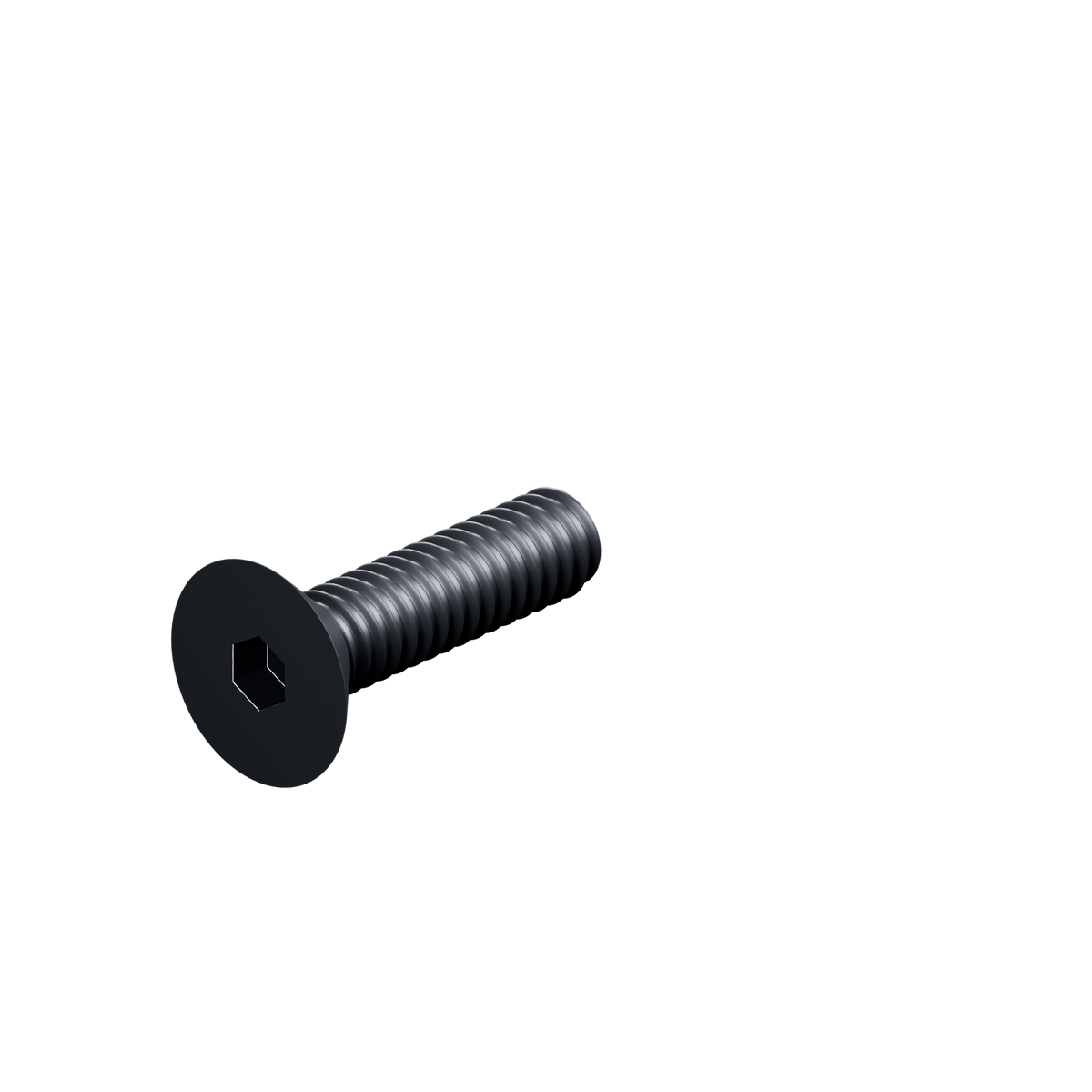 EXOHDW 1/4-20 FLUSH BOLT - 1 in - Black oxide - EXO-HDW-FHB-1420-1000-BLACK - HERO view - R06_V02