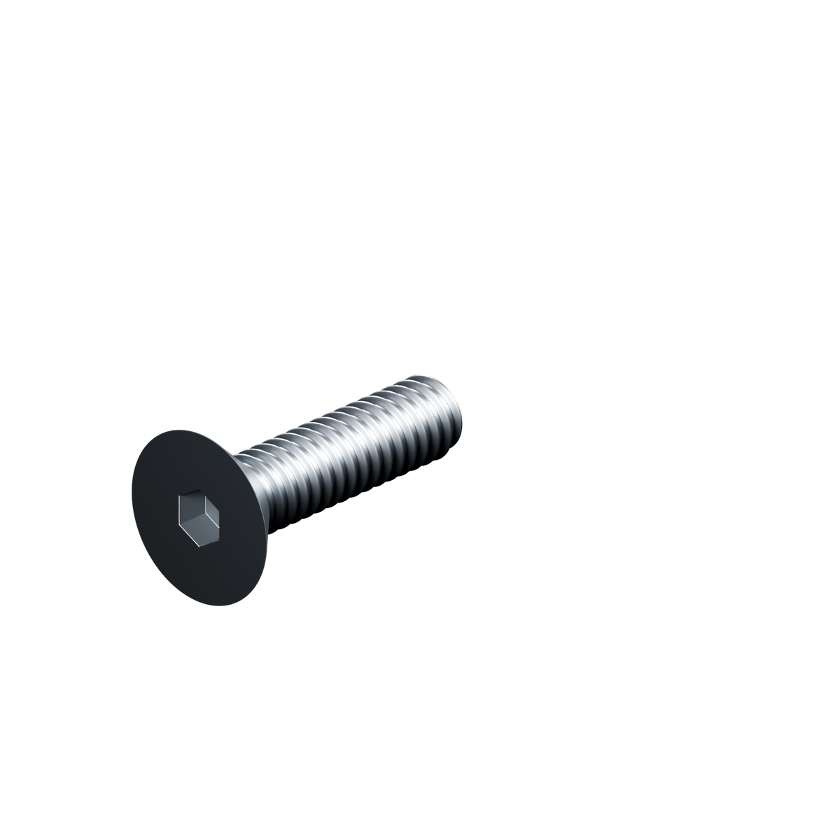 EXOHDW 1/4-20 FLUSH BOLT - 1 in - Raw stainless - EXO-HDW-FHB-1420-1000-RAW - HERO view - R06_V02