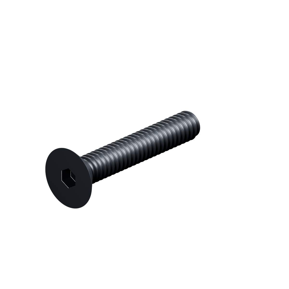 EXOHDW 1/4-20 FLUSH BOLT - 1-1/2 in - Black oxide - EXO-HDW-FHB-1420-1500-BLACK - HERO view - R06_V02
