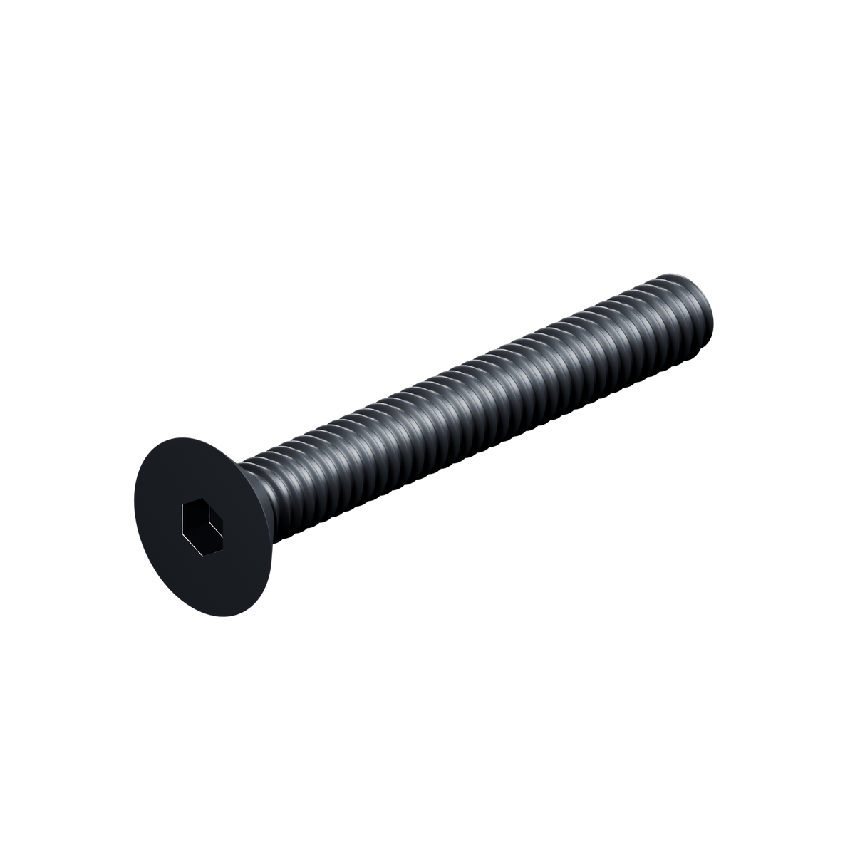EXOHDW 1/4-20 FLUSH BOLT - 2 in - Black oxide - EXO-HDW-FHB-1420-2000-BLACK - HERO view - R06_V02