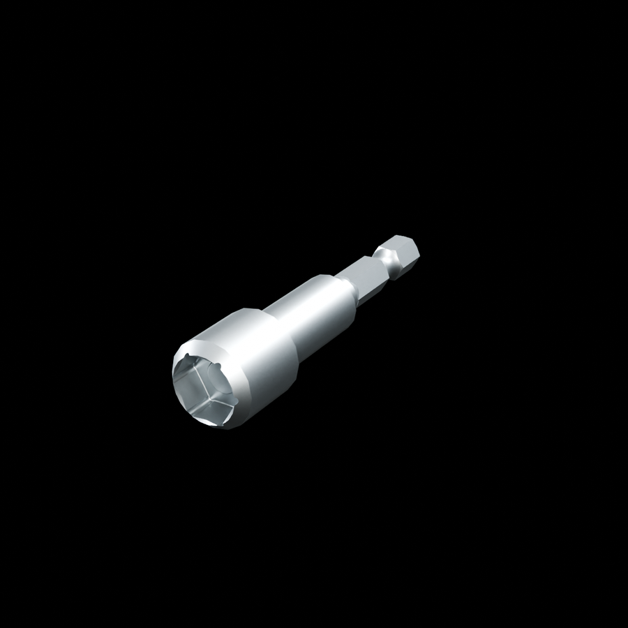 EXO-HDW 1/4-20 Flush Nut Driver Bit - EXO-HDW-FN-DRIVER-1420-RAW - Raw stainless - HERO view