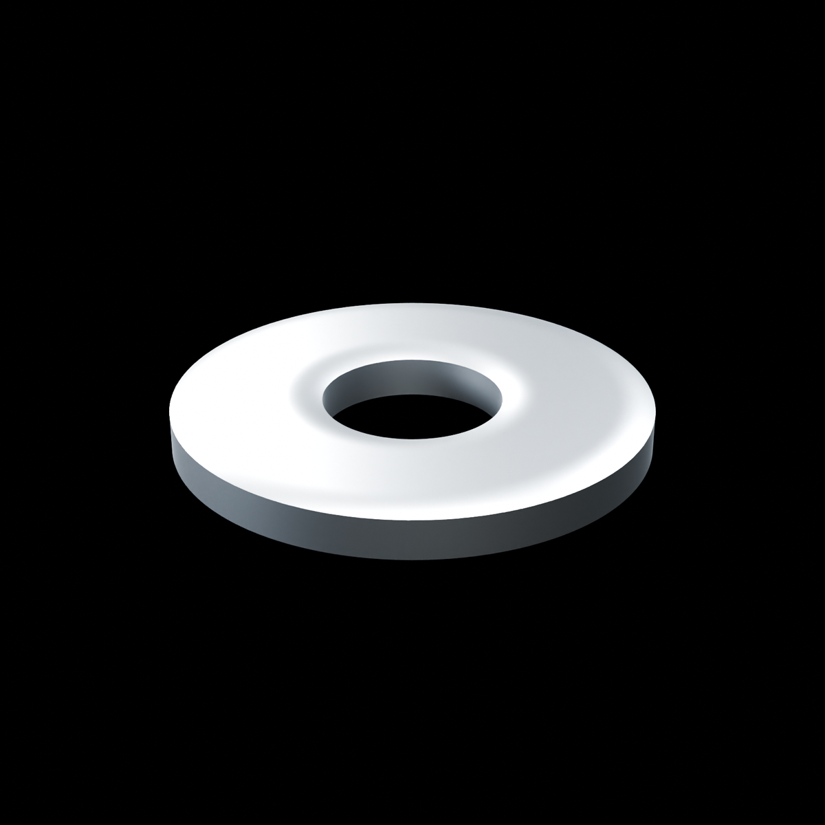 EXOWASHER configurable 1/4-20 interface washer - EXO-HDW-FW-14-075-RAW - Raw 304 stainless - HERO view - R04 finish-controlled