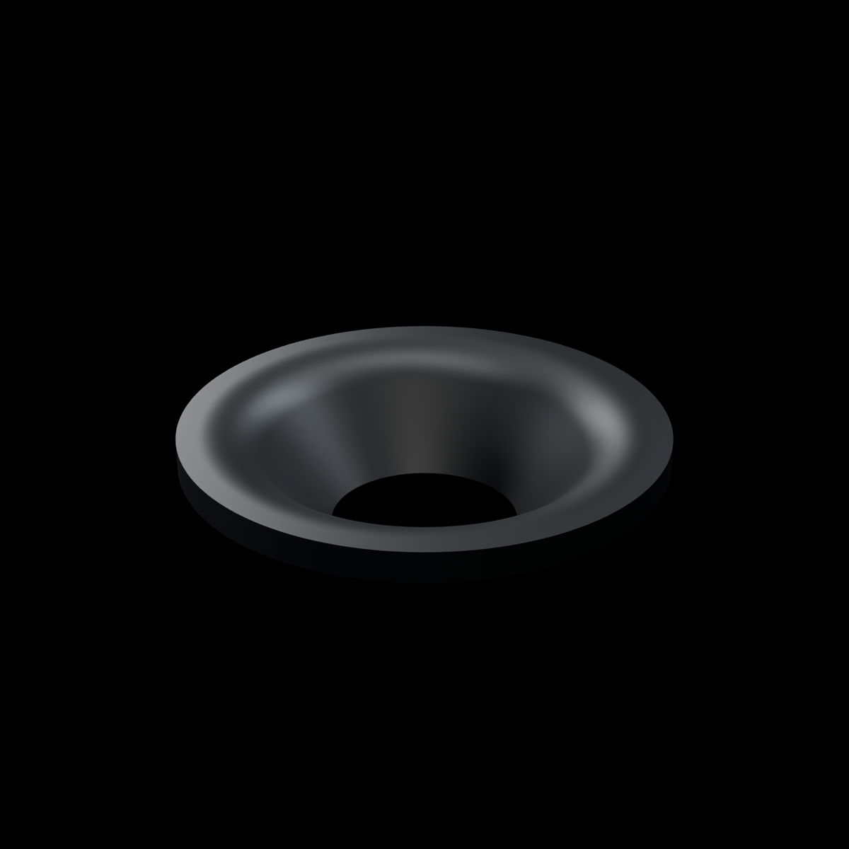 EXOWASHER configurable 1/4-20 interface washer - EXO-HDW-FW-14-075-FLUSH-BLK - Black oxide stainless - HERO view - R04 finish-controlled
