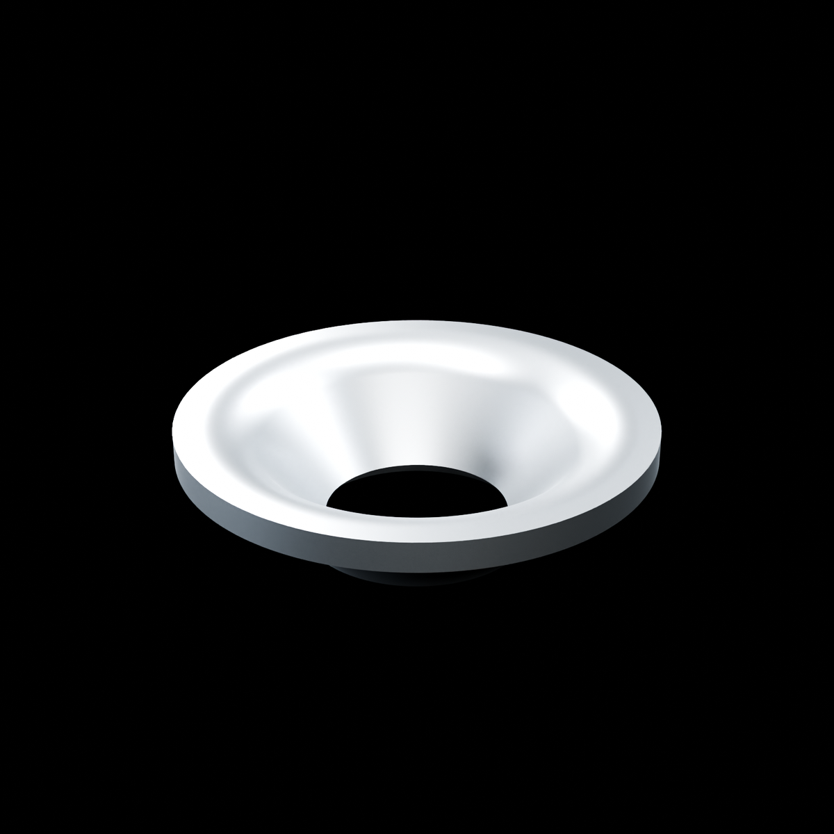 EXOWASHER configurable 1/4-20 interface washer - EXO-HDW-FW-14-075-FLUSH-RAW - Raw 304 stainless - HERO view - R04 finish-controlled