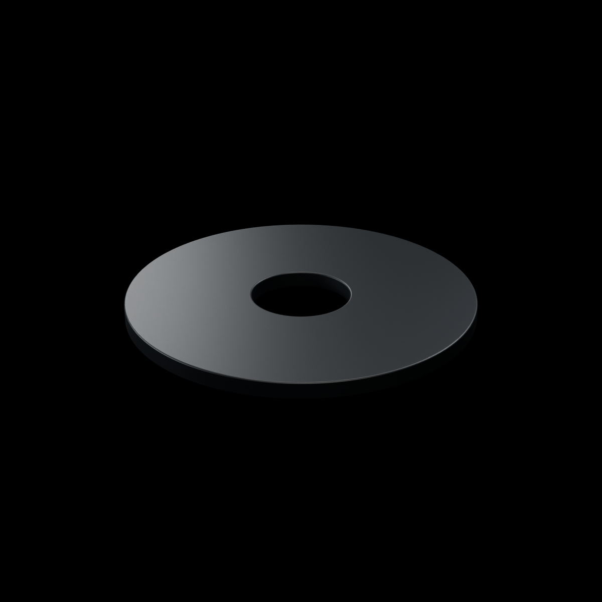 EXOWASHER configurable 1/4-20 interface washer - EXO-HDW-FW-14-100-BLK - Black oxide stainless - HERO view - R04 finish-controlled