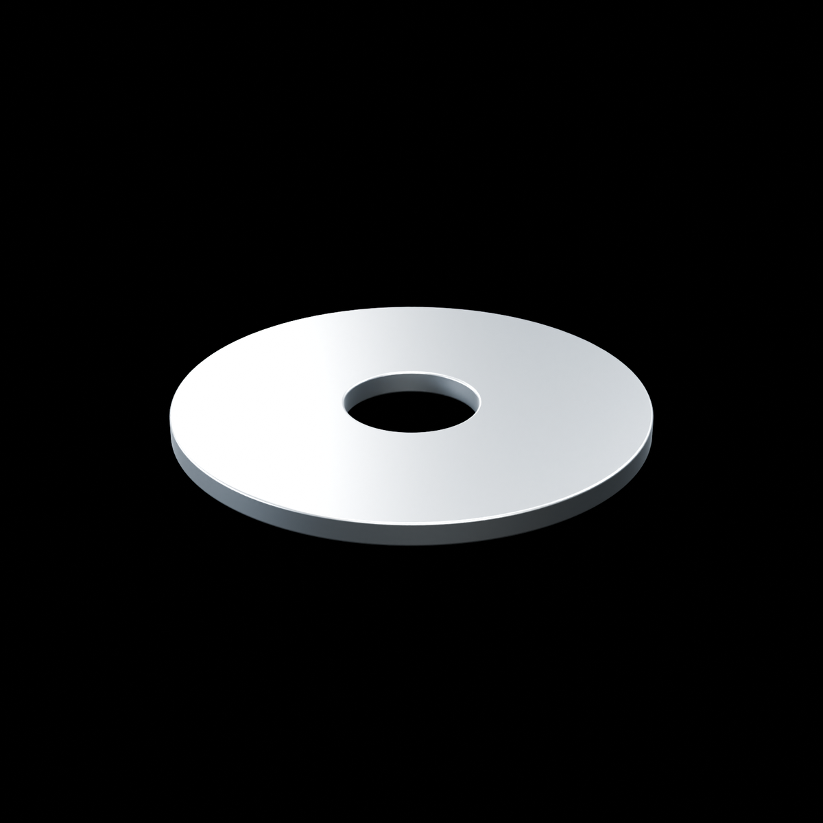 EXOWASHER configurable 1/4-20 interface washer - EXO-HDW-FW-14-100-RAW - Raw 304 stainless - HERO view - R04 finish-controlled
