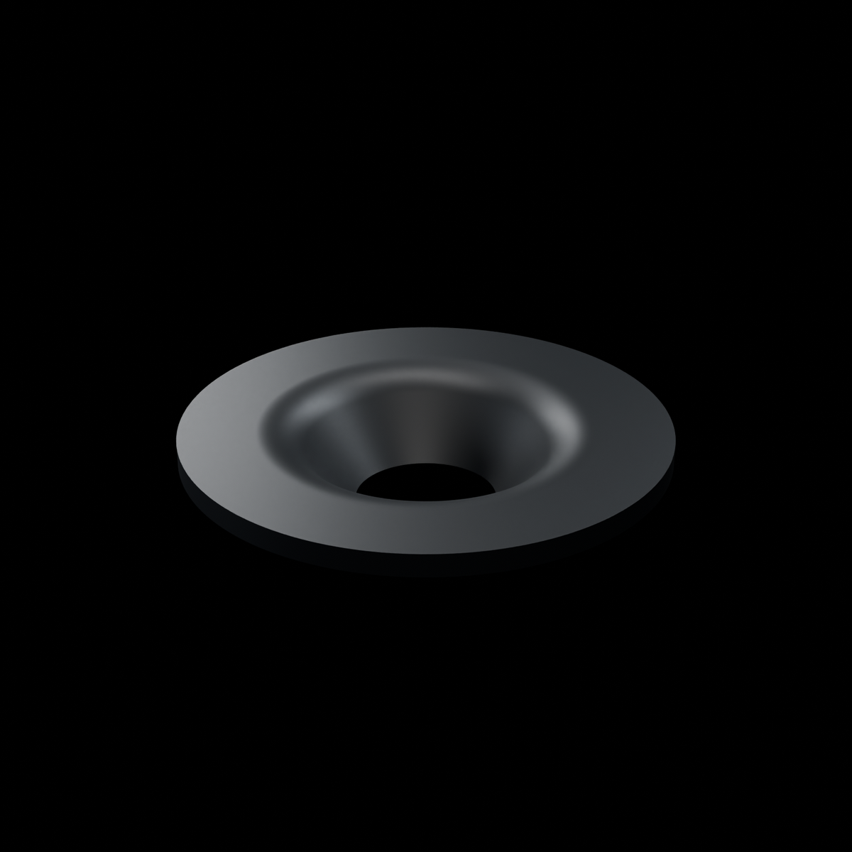 EXOWASHER configurable 1/4-20 interface washer - EXO-HDW-FW-14-100-FLUSH-BLK - Black oxide stainless - HERO view - R04 finish-controlled