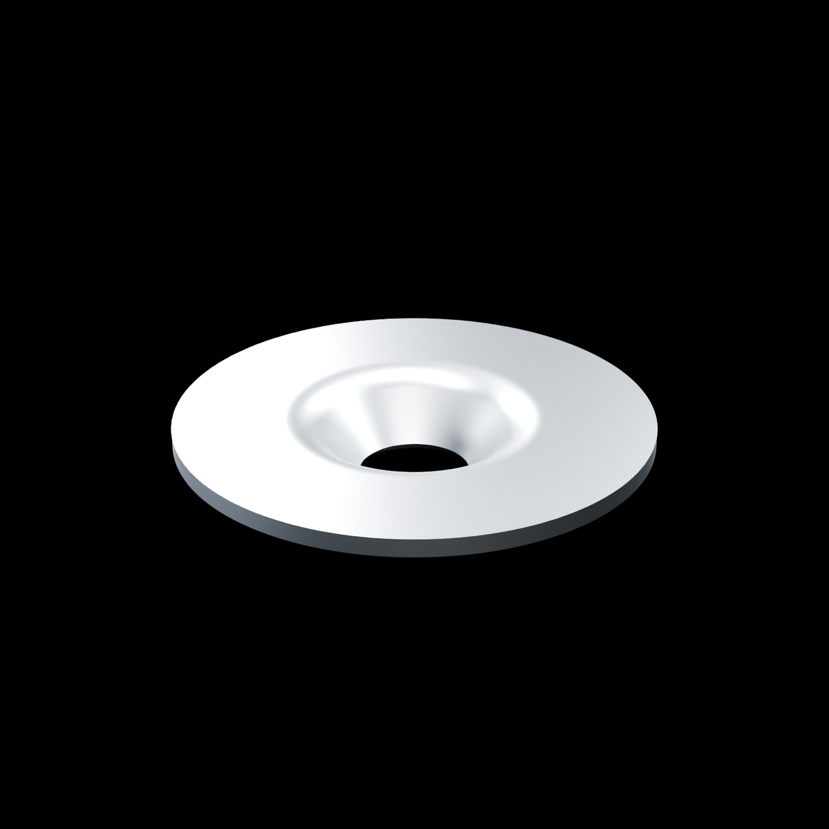 EXOWASHER configurable 1/4-20 interface washer - EXO-HDW-FW-14-125-FLUSH-RAW - Raw 304 stainless - HERO view - R04 finish-controlled
