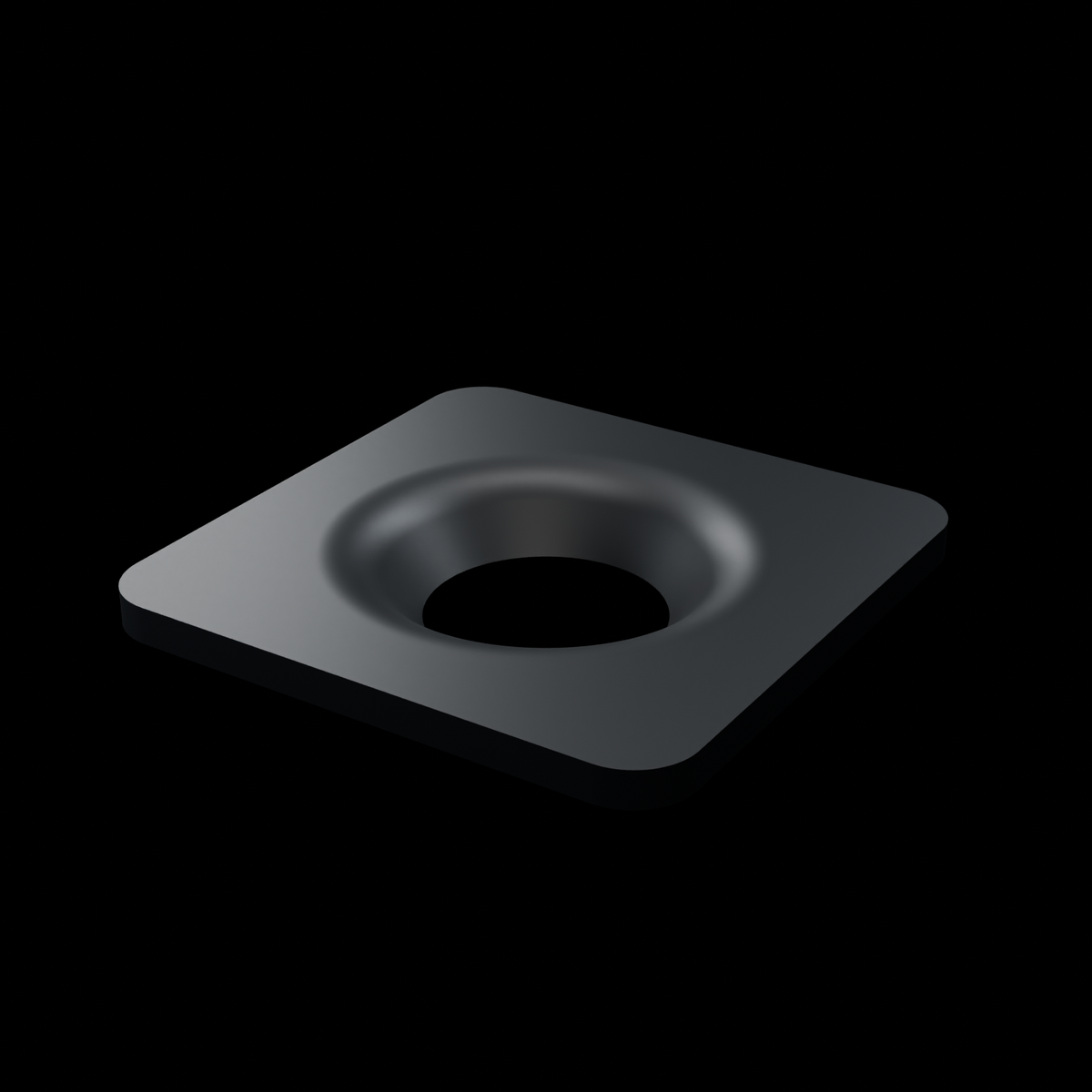 RolyPulley 1/4-Inch WebWasher - EXO-HDW-WW-14-100-BLK - Black oxide - HERO view - R02 finish-controlled