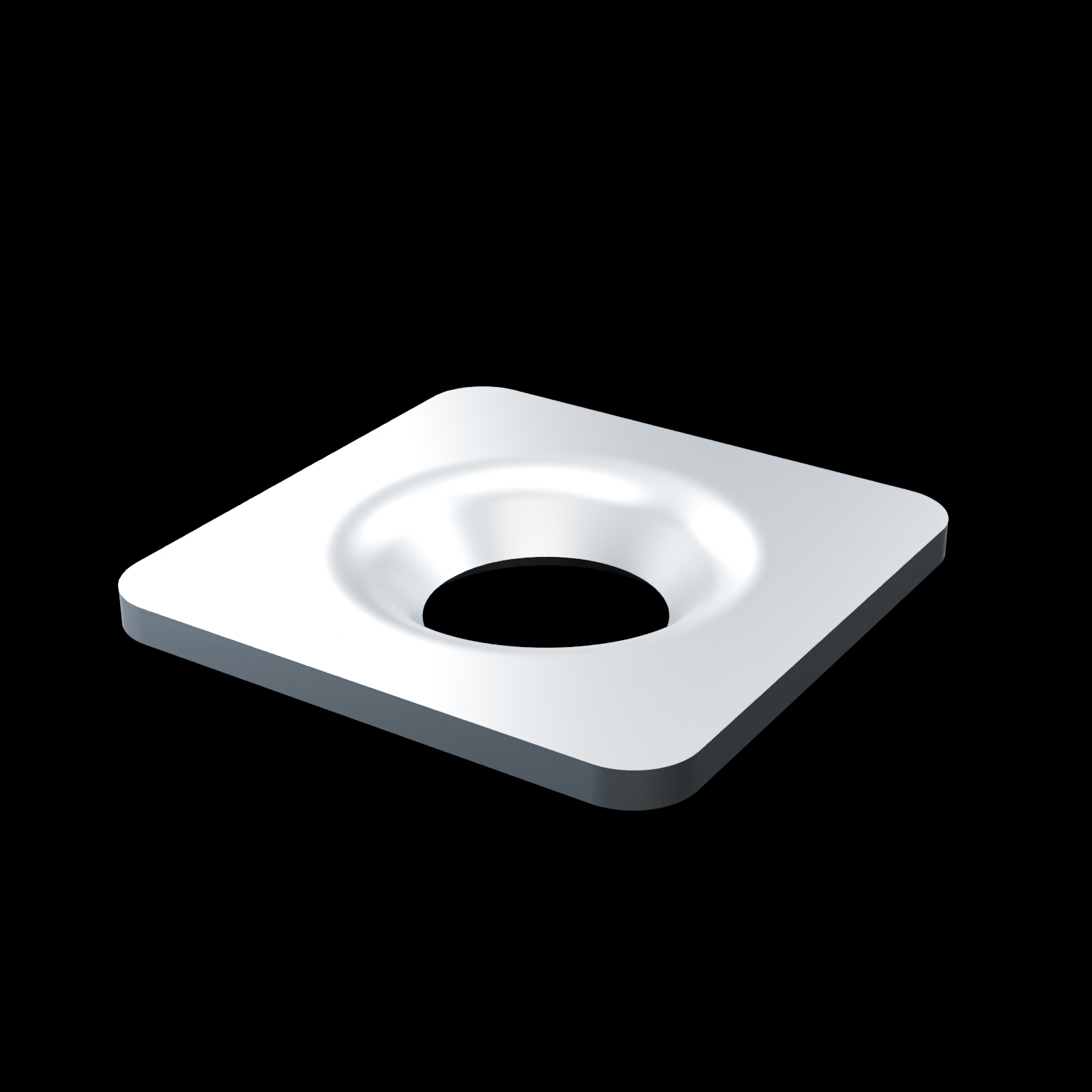 Raw stainless one-inch RolyPulley WebWasher included for bolt-on flat-webbing development