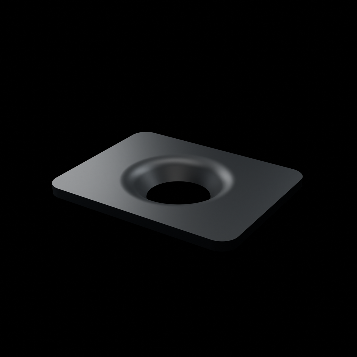RolyPulley 1/4-Inch WebWasher - EXO-HDW-WW-14-125-BLK - Black oxide - HERO view - R02 finish-controlled