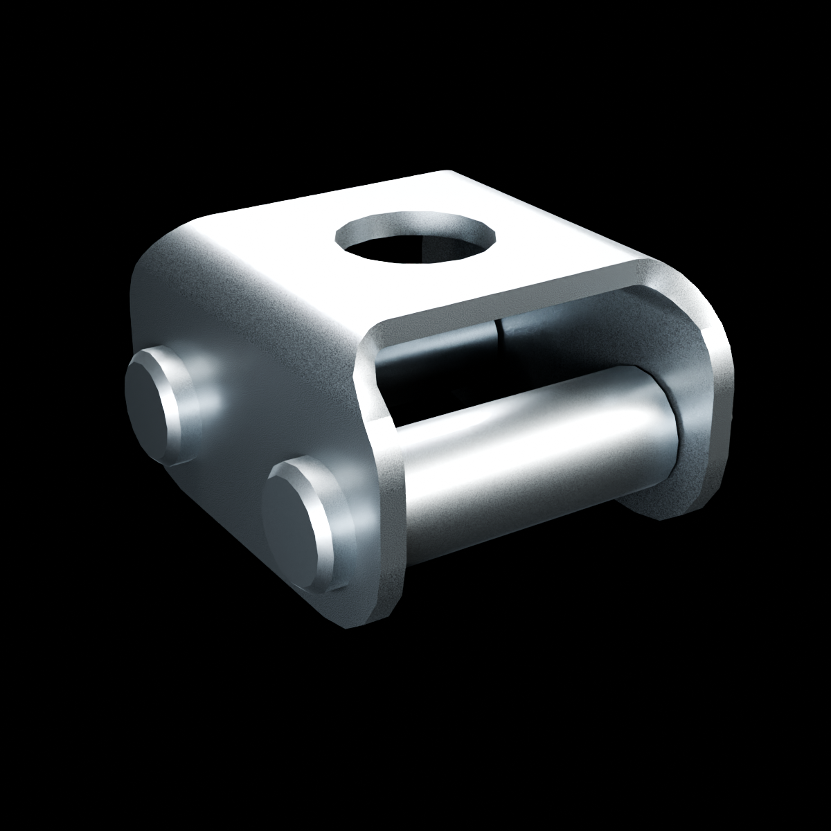 RolyPulley Dually — 1 in - tumbled polished 304 stainless steel - REVERSE view