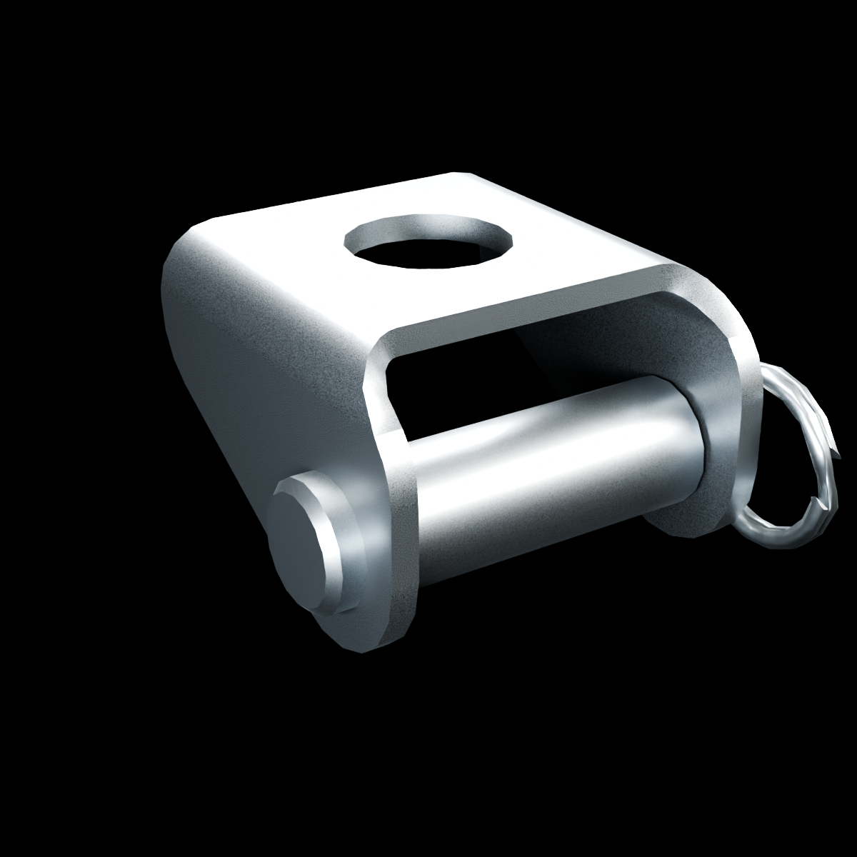 RolyPulley Offset — 1 in - tumbled polished 304 stainless steel - REVERSE view