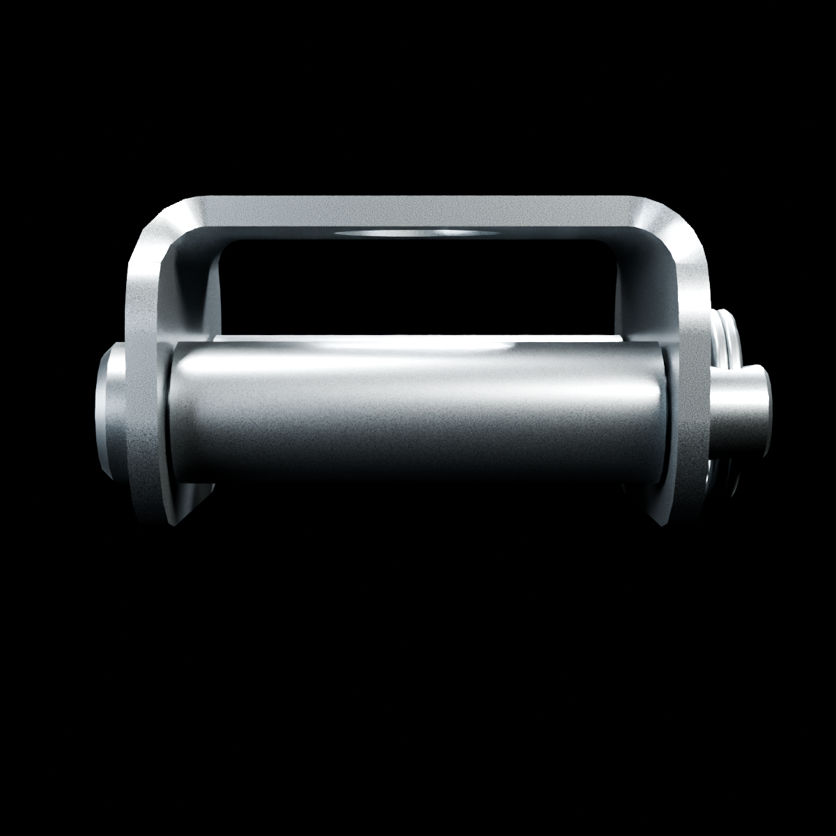 RolyPulley Dually — 1.25 in - tumbled polished 304 stainless steel - FRONT view