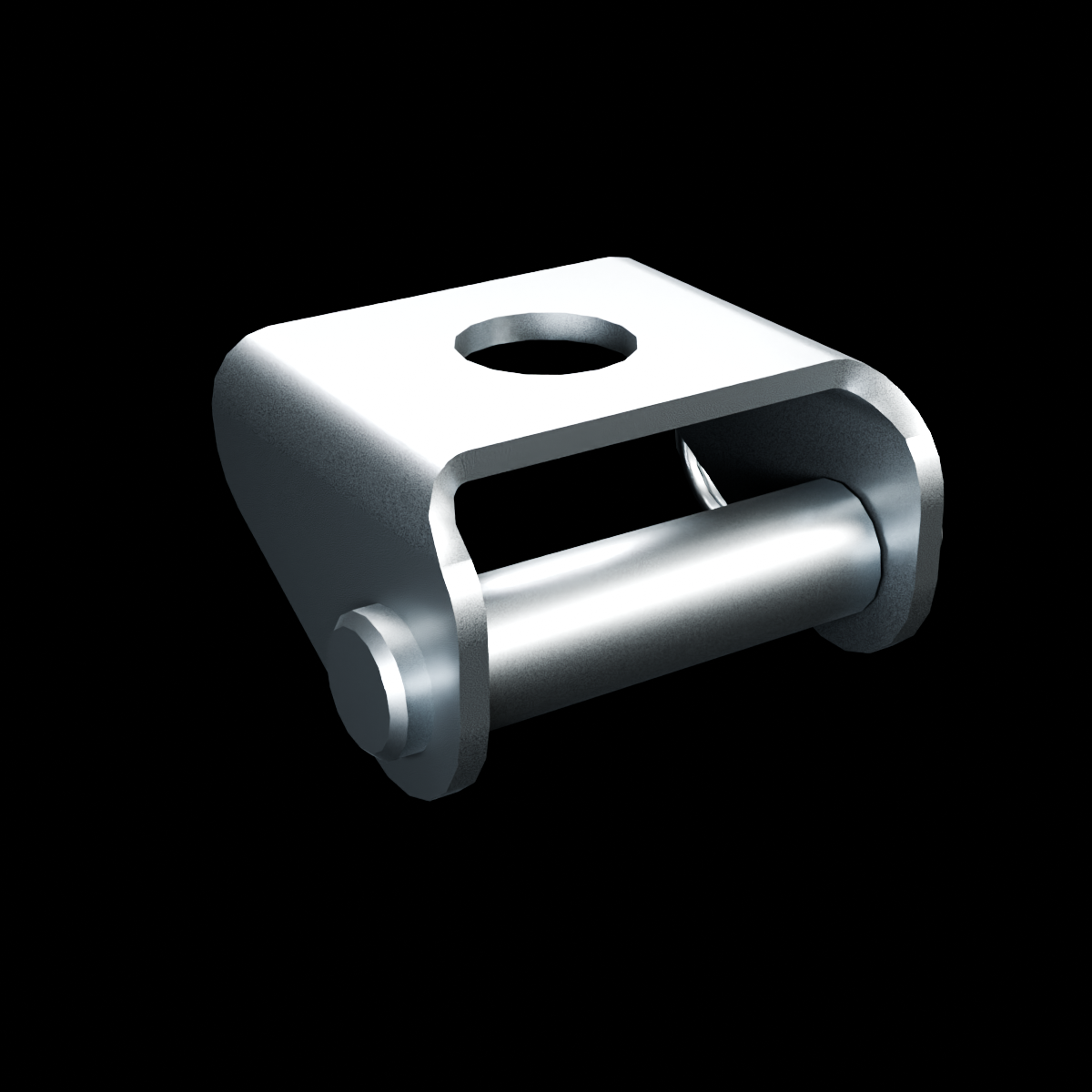 RolyPulley Offset — 1.25 in - tumbled polished 304 stainless steel - REVERSE view