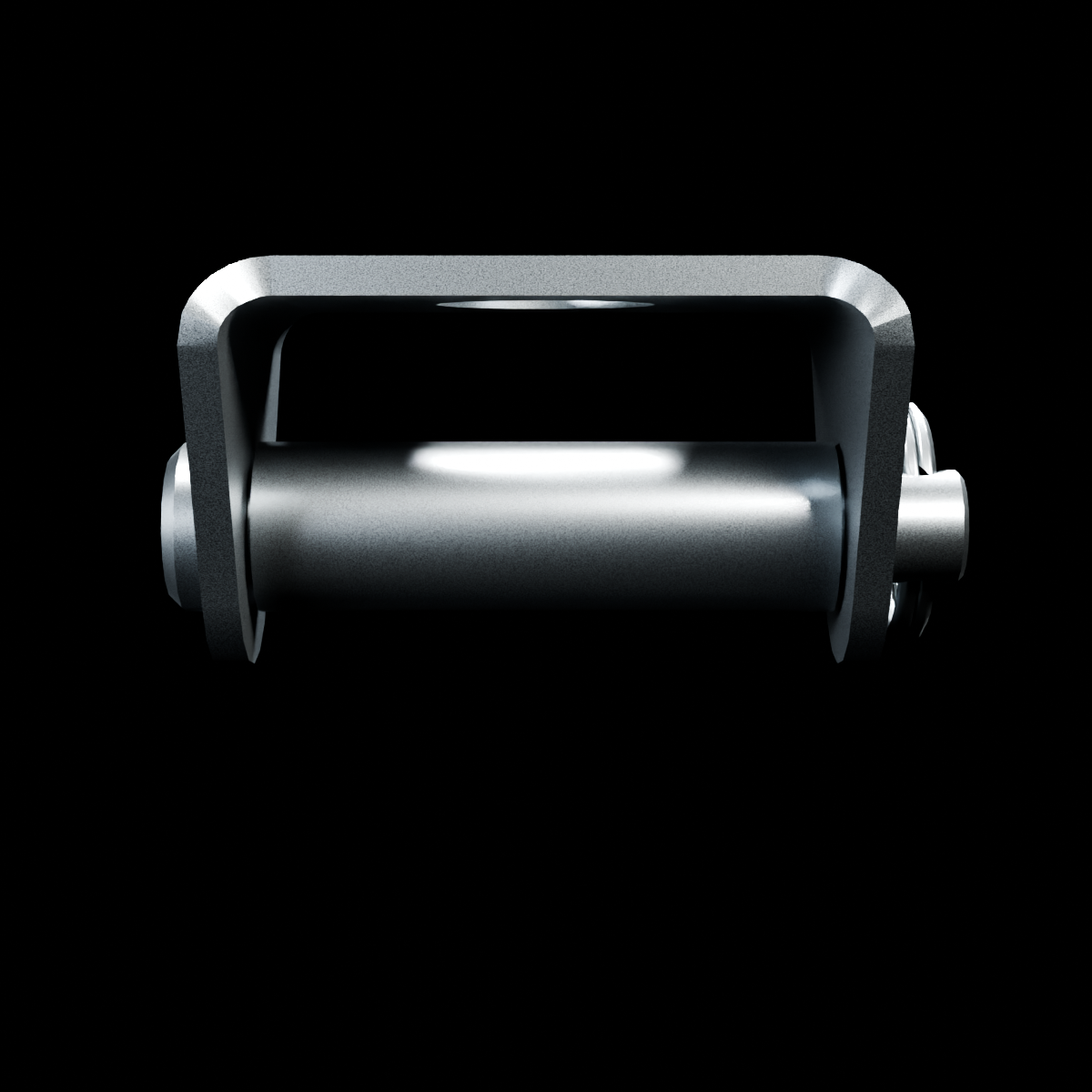 RolyPulley Straight — 1.25 in - tumbled polished 304 stainless steel - FRONT view