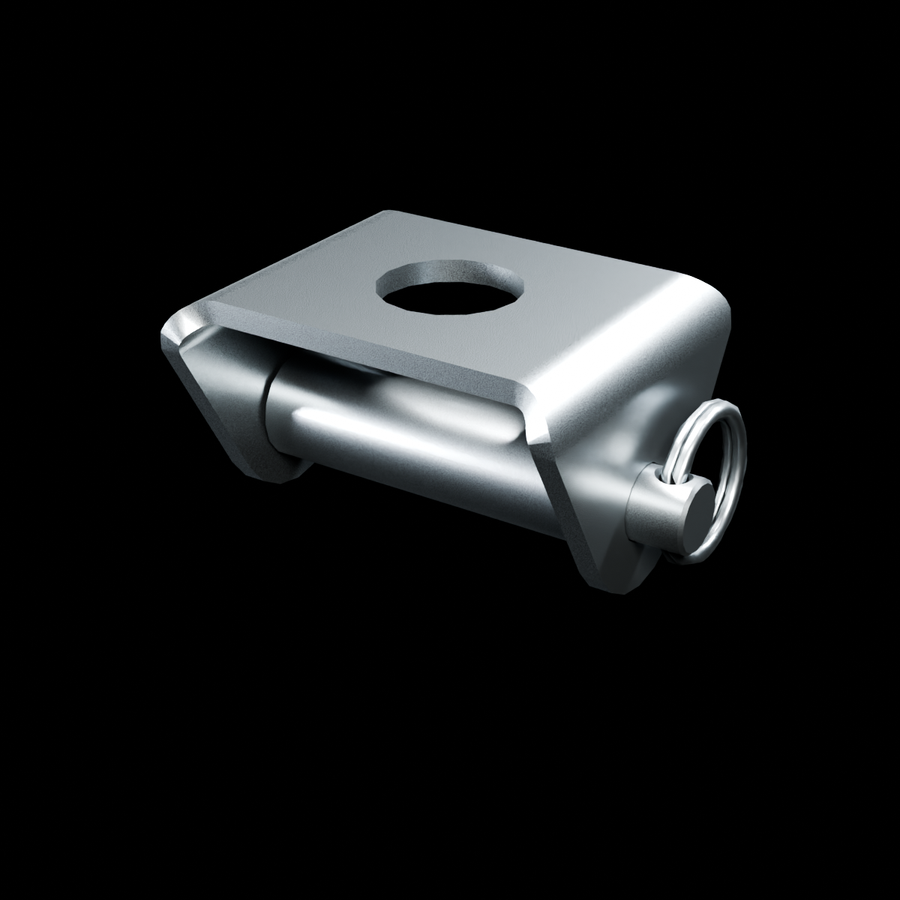 RolyPulley Straight — 1.25 in - tumbled polished 304 stainless steel - HERO view