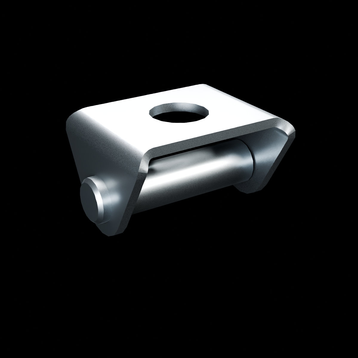 RolyPulley Straight — 1.25 in - tumbled polished 304 stainless steel - REVERSE view