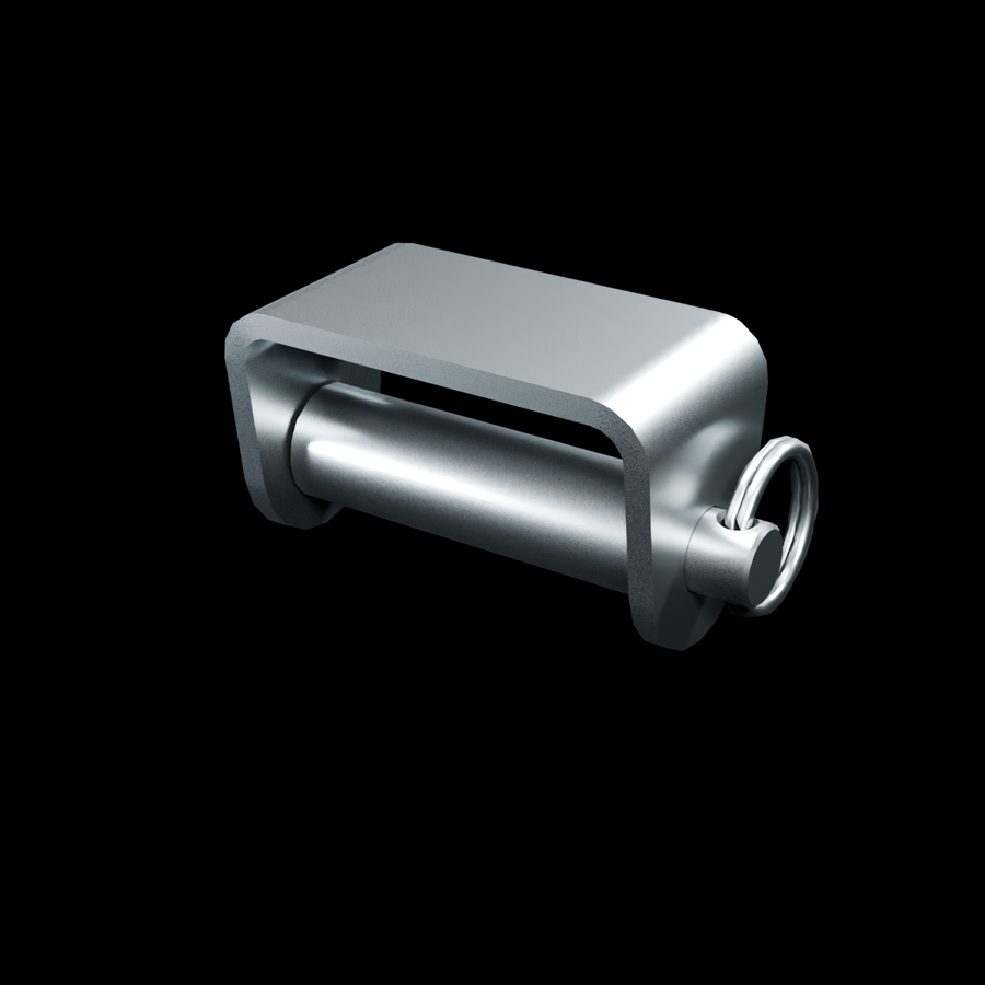 RolyPulley Webbing — 1.25 in - tumbled polished 304 stainless steel - HERO view