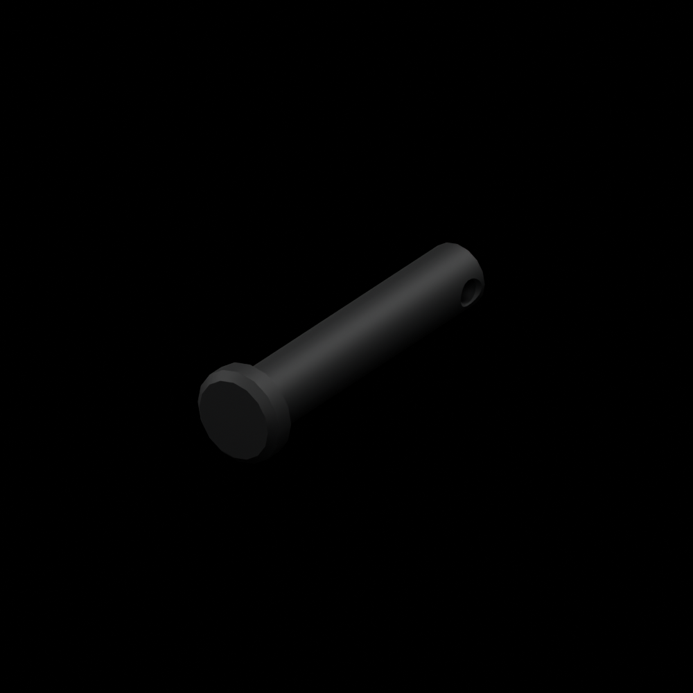 RolyPulley Clevis Pin Replacement - black-oxide stainless steel - clean isometric view