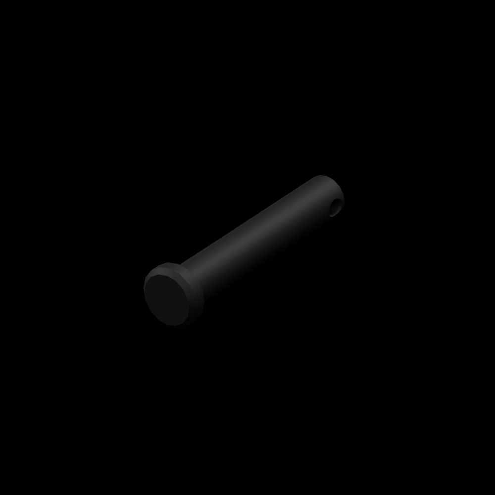 RolyPulley Clevis Pin Replacement - RP-CLEVIS-PIN-125-304 - black-oxide stainless steel - clean isometric view