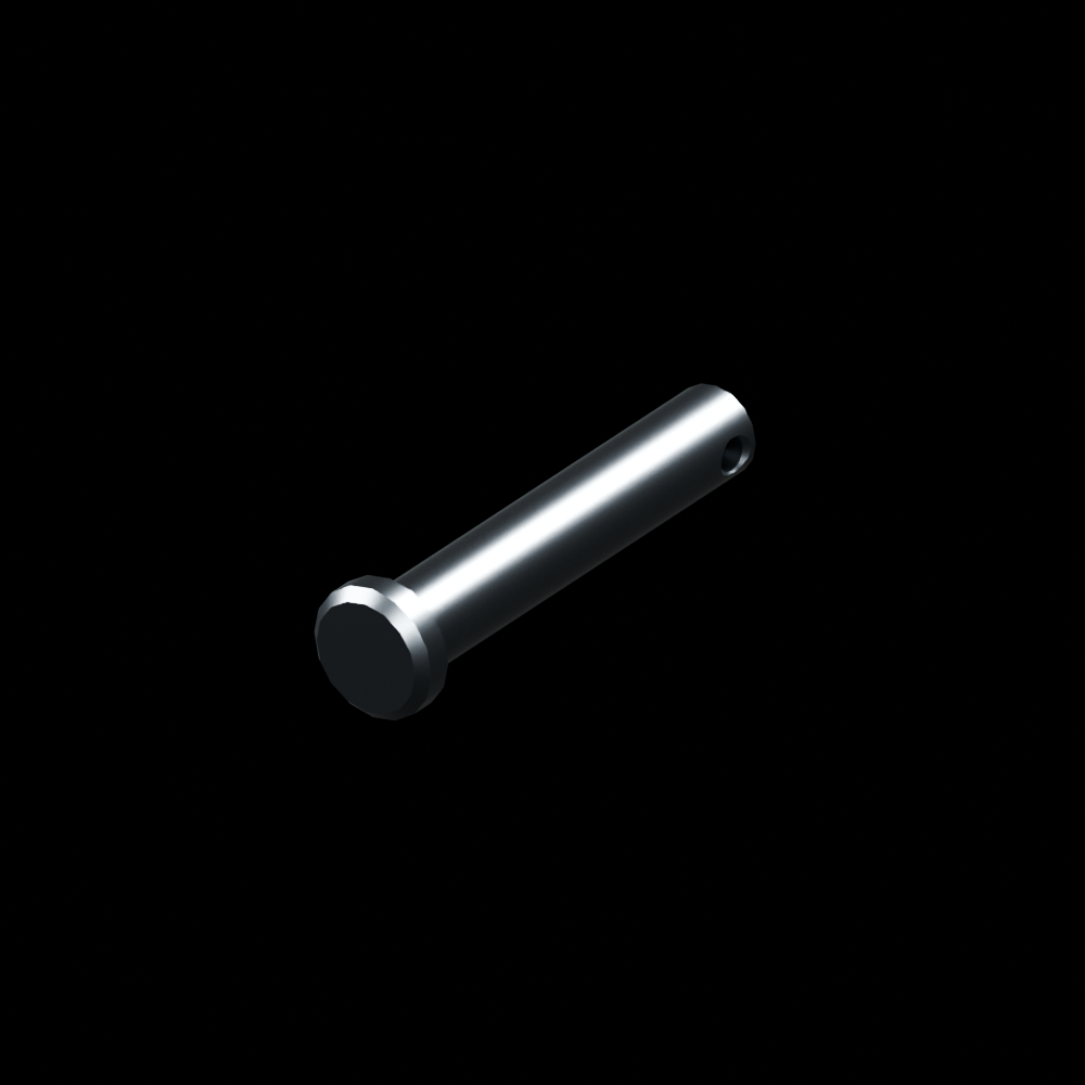 RolyPulley Clevis Pin Replacement - RP-CLEVIS-PIN-125-304 - raw stainless steel - clean isometric view