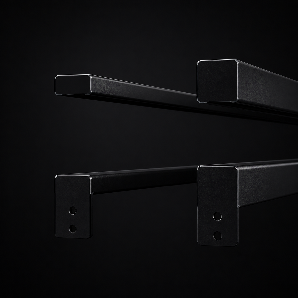 EXOSTRUT welded-end strut / seamless flush cap and welded mounting cap comparison / square 30 degree 45 degree and custom angle fabrication